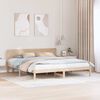 vidaXL Bedframe met hoofdeinde Naturel 180 x 200 cm Massief grenenhout