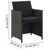 vidaXL 13-delige Tuinset met kussens poly rattan zwart