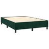 vidaXL Boxspring met matras fluweel donkergroen 140x190 cm