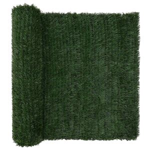 vidaXL Kunstmatige omheining Donkergroen 1,5 x 6 m PVC en staal