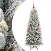 vidaXL Kunstkerstboom Wit 150 cm PVC en Plastic en Staal en PE