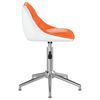 vidaXL Eetkamerstoelen draaibaar 2 st kunstleer oranje en wit