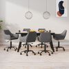 vidaXL Eetkamerstoelen draaibaar 6 st fluweel donkergrijs