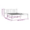 vidaXL Bedframe massief hout grijs 135x190 cm