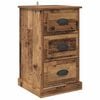 vidaXL Nachtkastje met lade Oud Hout 39 x 39 x 67,5 cm Bewerkt hout