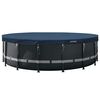 INTEX Zwembadcover INTEX &Oslash;594 x 20 cm Rond PVC Donkerblauw en grijs