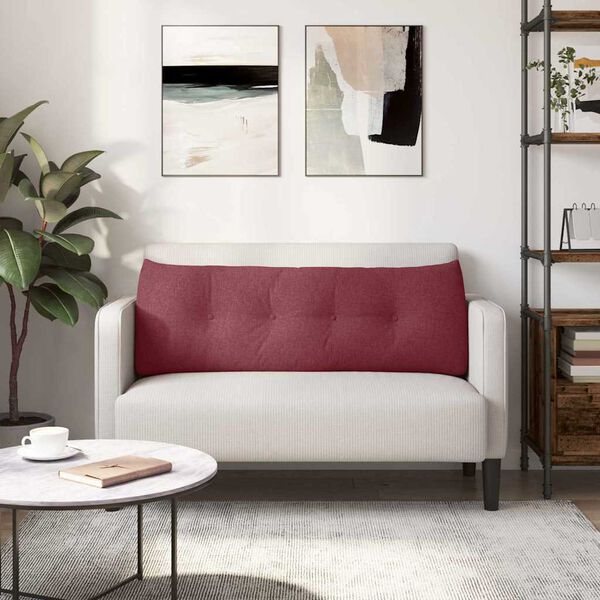 vidaXL Rugkussen Wijnrood 140 x 24 x 50 cm Stof