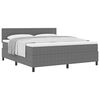 vidaXL Boxspringbed Lichtgrijs en wit. 180 x 200 cm Katoen Stof