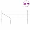 vidaXL Afrasteringspaal Zilver 25 x 0,8 m (50 mm gaas) Staal