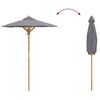 vidaXL Tuinparasol Donkergrijs &Oslash; 270 x 260 cm Bamboe