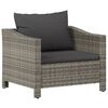 vidaXL 8-delige Loungeset met kussens poly rattan grijs