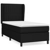 vidaXL Boxspring met matras stof zwart 90x190 cm