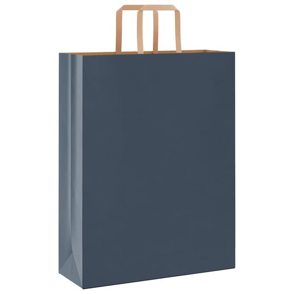 vidaXL Papieren zakken 250 st met hengsels 32x12x42 cm blauw