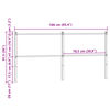 vidaXL Vervangend hoofdbord 160 cm bewerkt hout en staal bruin eikenkleurig