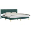vidaXL Bedframe met hoofdeinde Donkergroen 200 x 200 cm Stof