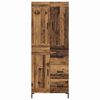 vidaXL Hoge kast met lade 2 pcs Oud Hout Bewerkt hout