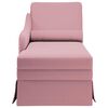 vidaXL Chaise longue met bolster en rechterarmleuning fluweel roze