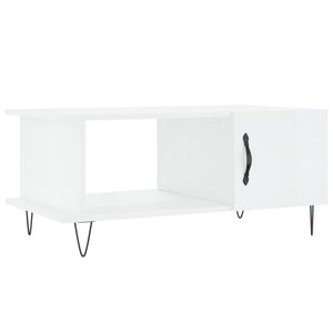 vidaXL Salontafel 90x50x40 cm bewerkt hout hoogglans wit