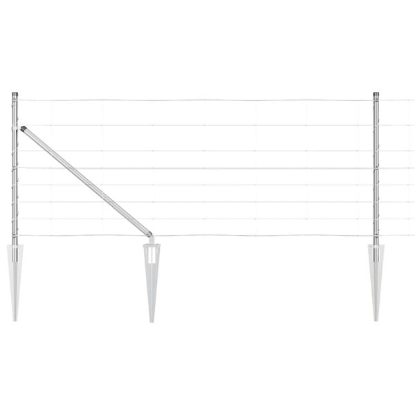 vidaXL Afrasteringspaal Gegalvaniseerd 50 x 0,8 m Staal