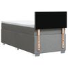 vidaXL Boxspring met matras stof lichtgrijs 90x190 cm