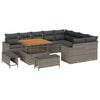 vidaXL Tuinbankenset 13 st 12-Aantal zitplaatsen Grijs poly rattan