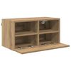 vidaXL TV Wandkasten 2 pcs Artisan Eiken 60 x 30 x 30 cm Bewerkt hout