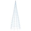 vidaXL LED-kerstboom aan vlaggenmast 550 LED's 300 cm blauw