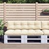 vidaXL Palletkussens 2 st stof crèmekleurig