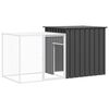vidaXL Konijnenhok 200x91x100 cm gegalvaniseerd staal antracietkleurig