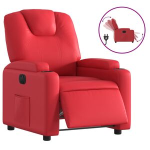 vidaXL Fauteuil verstelbaar elektrisch kunstleer rood