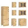 vidaXL Kast met lade met plank met opslag 14 pcs Massief grenenhout