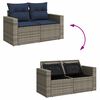 vidaXL 8-delige Loungeset met kussens poly rattan acacia grijs
