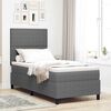 vidaXL Boxspring bed Lichtgrijs en wit. 203 x 90 x 128 cm