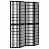 vidaXL Kamerscherm met 4 panelen massief paulowniahout zwart