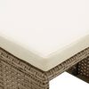 vidaXL Tuinkrukken 4 st met kussens poly rattan beige