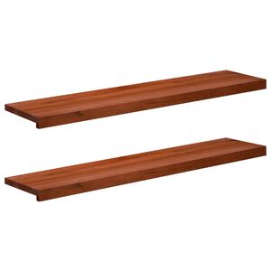 vidaXL Raamkozijnen 2 st Bruin 120 x 25 x 2 cm Massief beukenhout