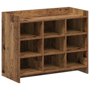 vidaXL Schoenenkast met opslag Oud hout 85 x 39,5 x 70 cm Bewerkt hout