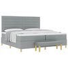 vidaXL Boxspring bed met matras Lichtgrijs 200 x 200 cm Stof