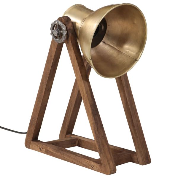 vidaXL Bureaulamp 25 W E27 30x17x40 cm antiek messingkleurig