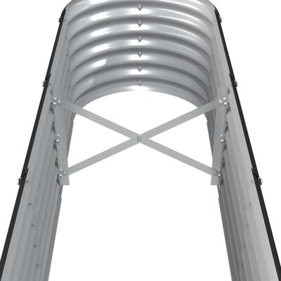 vidaXL Plantenbak 332x40x36 cm gepoedercoat staal antracietkleurig