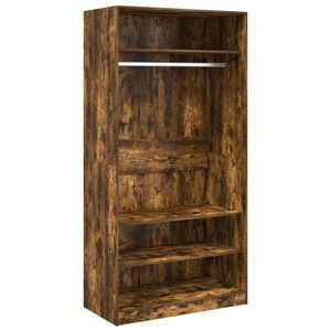 vidaXL Kledingkast 100x50x200 cm bewerkt hout gerookt eikenkleurig