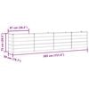 vidaXL Plantenbak Antraciet 480 x 50 x 45 cm Gegalvaniseerd staal