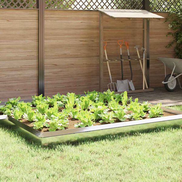 vidaXL Slakkenhekje Zilver 100 x 3,5 x 25 cm Roestvrij staal