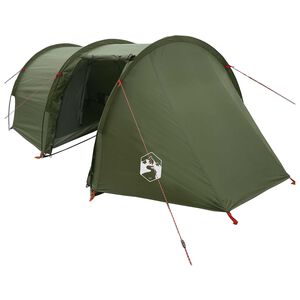 vidaXL Tunneltent 410 x 175 x 105 cm Olijfgroen Polyester en staal