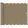 vidaXL Balkonscherm 75x300 cm HDPE taupe