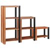 vidaXL Boekenkast 3 pcs Bruin 50 x 30 x 110 cm Massief acaciahout