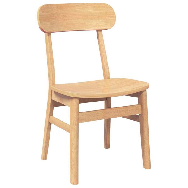 vidaXL Eetkamerstoelen 2 st massief hout rubber