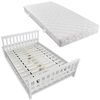 vidaXL Bed met matras massief grenenhout 140x200 cm