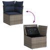 vidaXL 8-delige Loungeset met kussens poly rattan acacia grijs