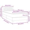 vidaXL Boxspring met matras fluweel roze 100x210 cm